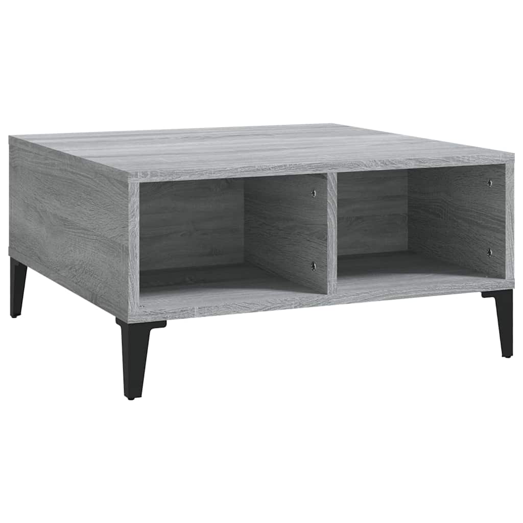813168 vidaXL Coffee Table Grey Sonoma 60x60x30 cm Engineered Wood