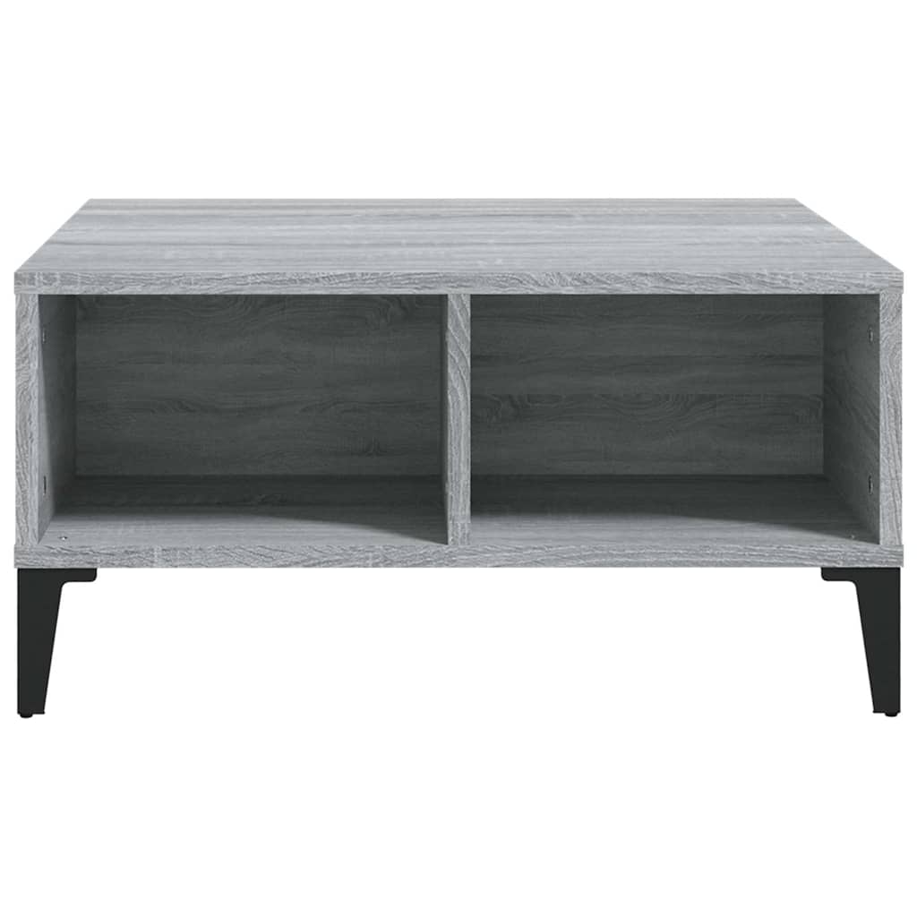 813168 vidaXL Coffee Table Grey Sonoma 60x60x30 cm Engineered Wood