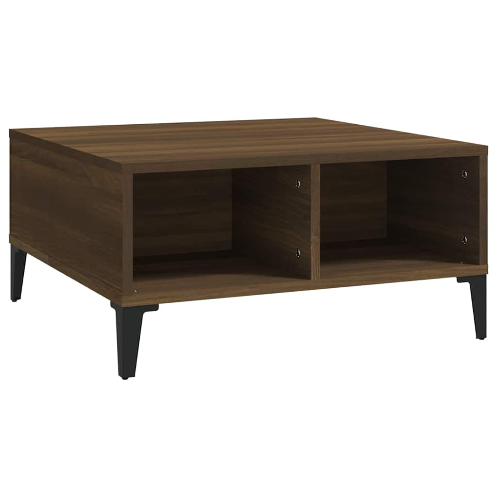 813169 vidaXL Coffee Table Brown Oak 60x60x30 cm Engineered Wood