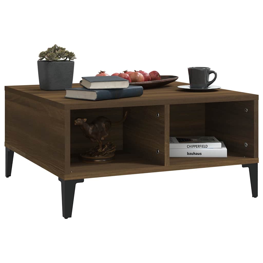813169 vidaXL Coffee Table Brown Oak 60x60x30 cm Engineered Wood