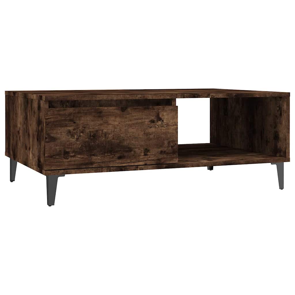 813173 vidaXL Coffee Table Smoked Oak 90x60x35 cm Engineered Wood