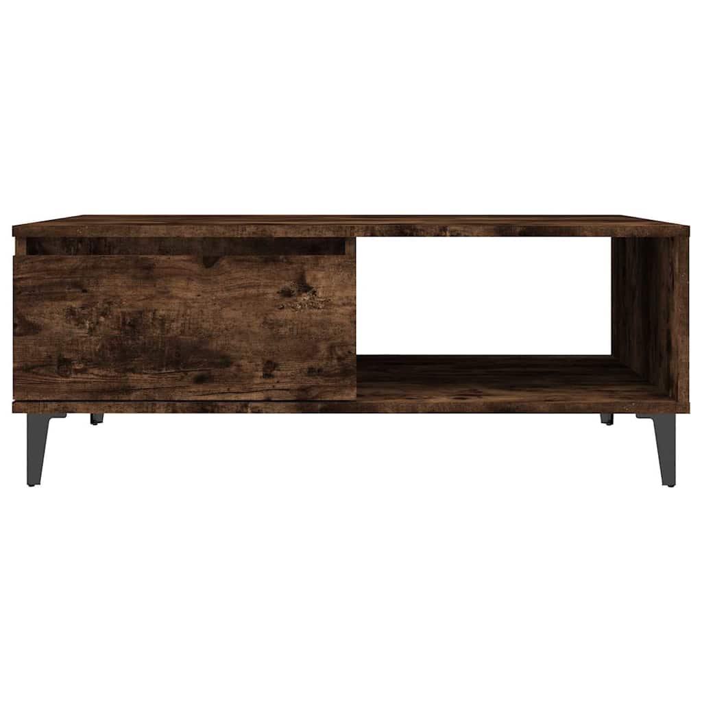 813173 vidaXL Coffee Table Smoked Oak 90x60x35 cm Engineered Wood