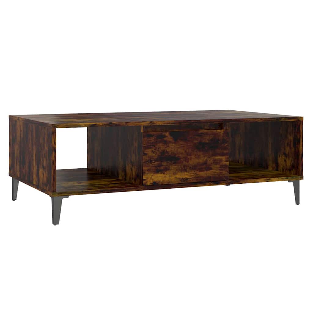 813179 vidaXL Coffee Table Smoked Oak 103,5x60x35 cm Engineered Wood