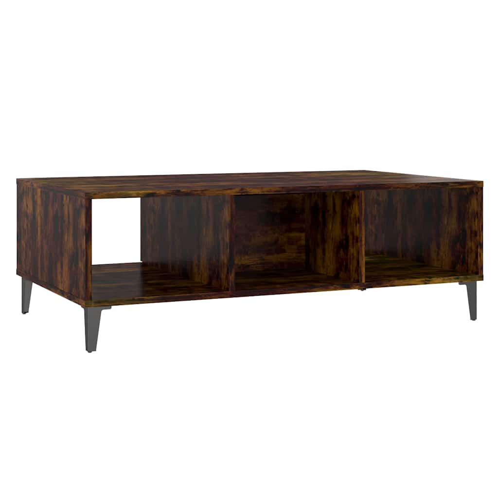813179 vidaXL Coffee Table Smoked Oak 103,5x60x35 cm Engineered Wood