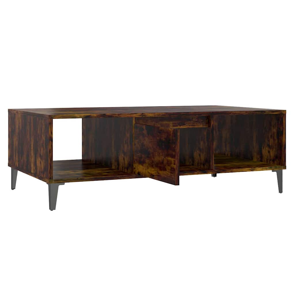 813179 vidaXL Coffee Table Smoked Oak 103,5x60x35 cm Engineered Wood