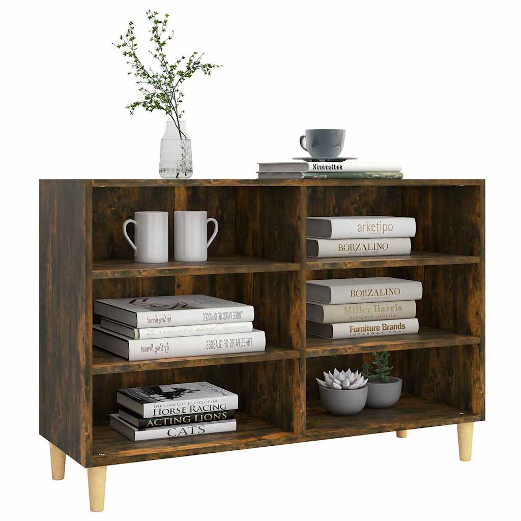 Sideboard Smoked Oak 103,5x35x70 cm Engineered Wood