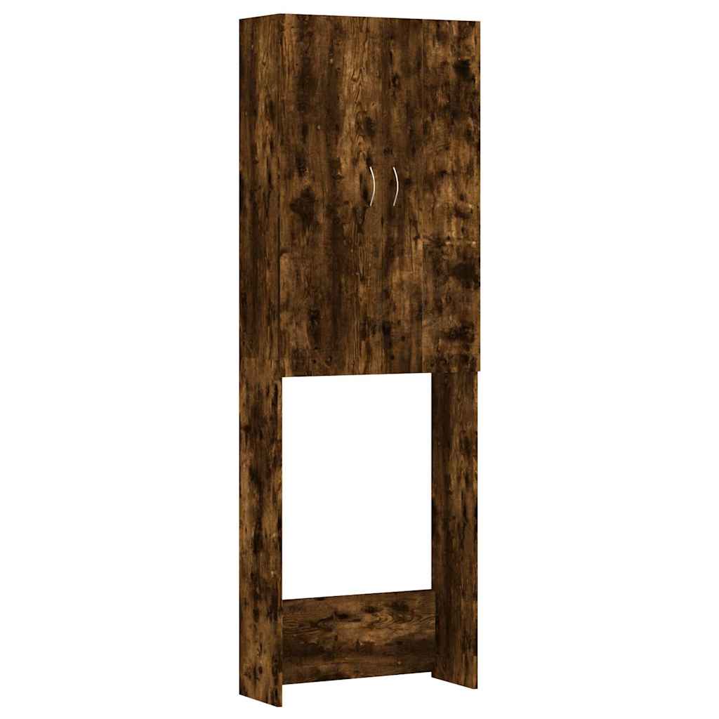 Washing Machine Cabinet Smoked Oak 64x25,5x190 cm