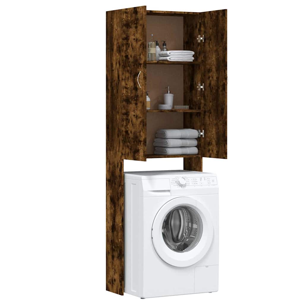 Washing Machine Cabinet Smoked Oak 64x25,5x190 cm