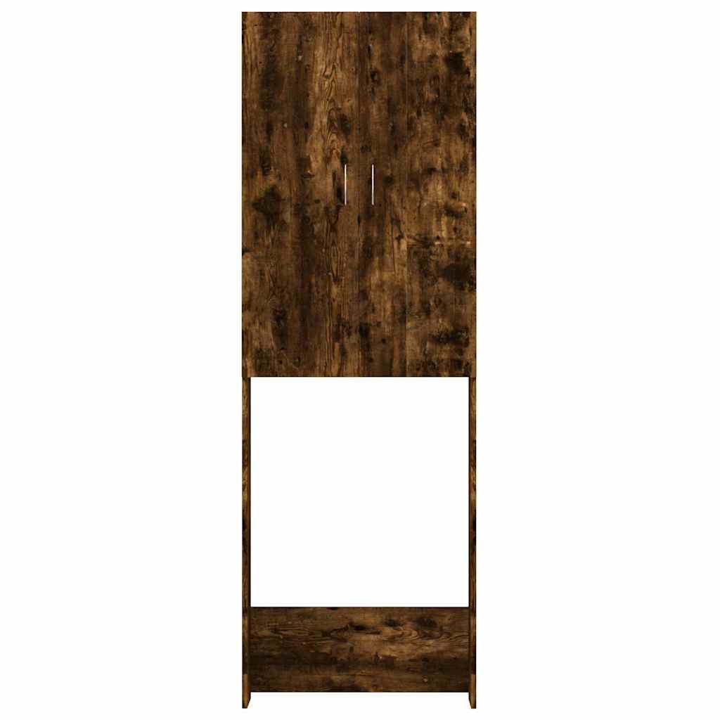 Washing Machine Cabinet Smoked Oak 64x25,5x190 cm