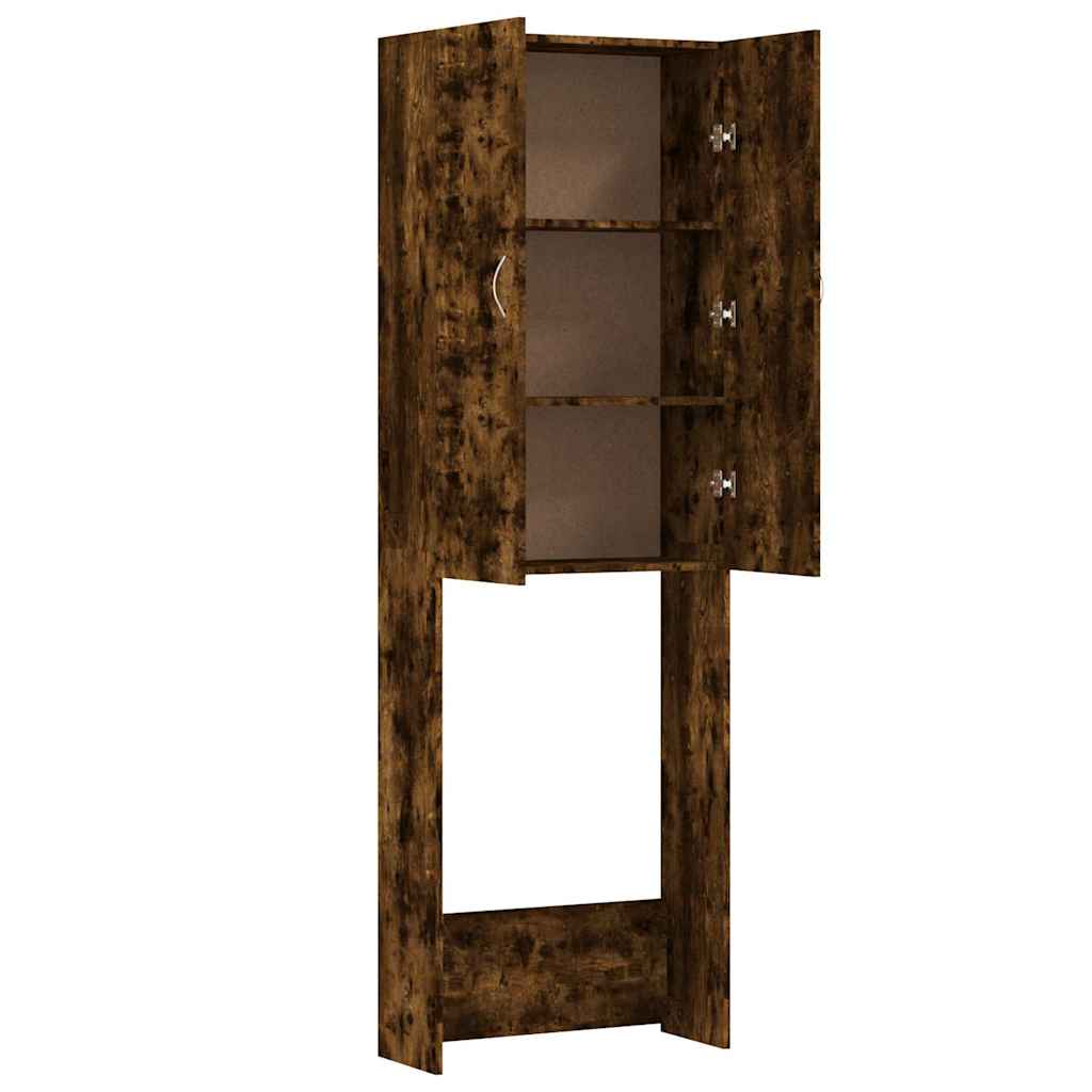 Washing Machine Cabinet Smoked Oak 64x25,5x190 cm