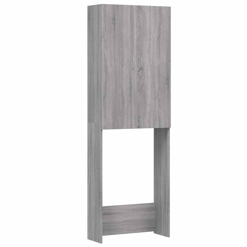 Washing Machine Cabinet Grey sonoma 64x25,5x190 cm