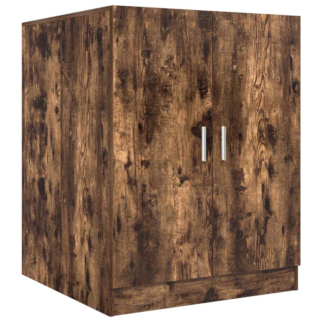 813194 vidaXL Washing Machine Cabinet Smoked Oak 71x71,5x91,5cm