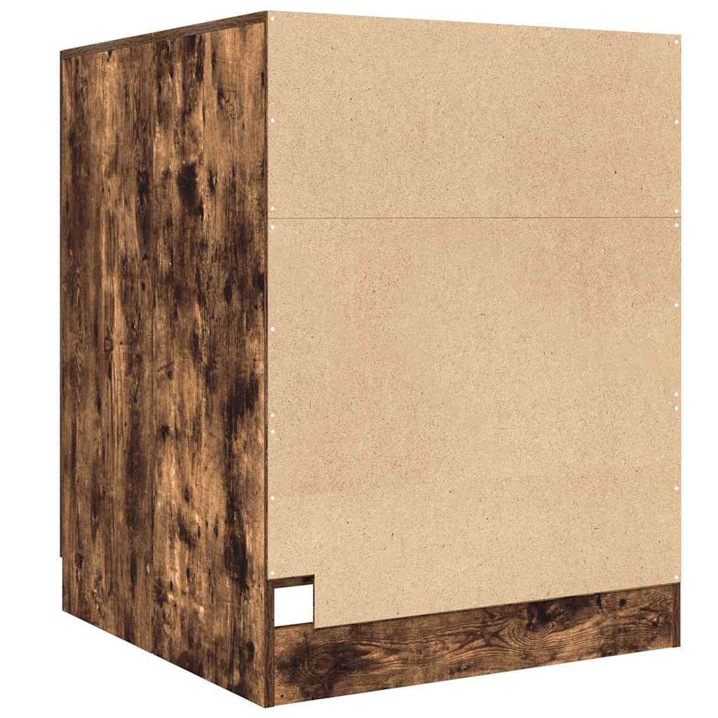 813194 vidaXL Washing Machine Cabinet Smoked Oak 71x71,5x91,5cm