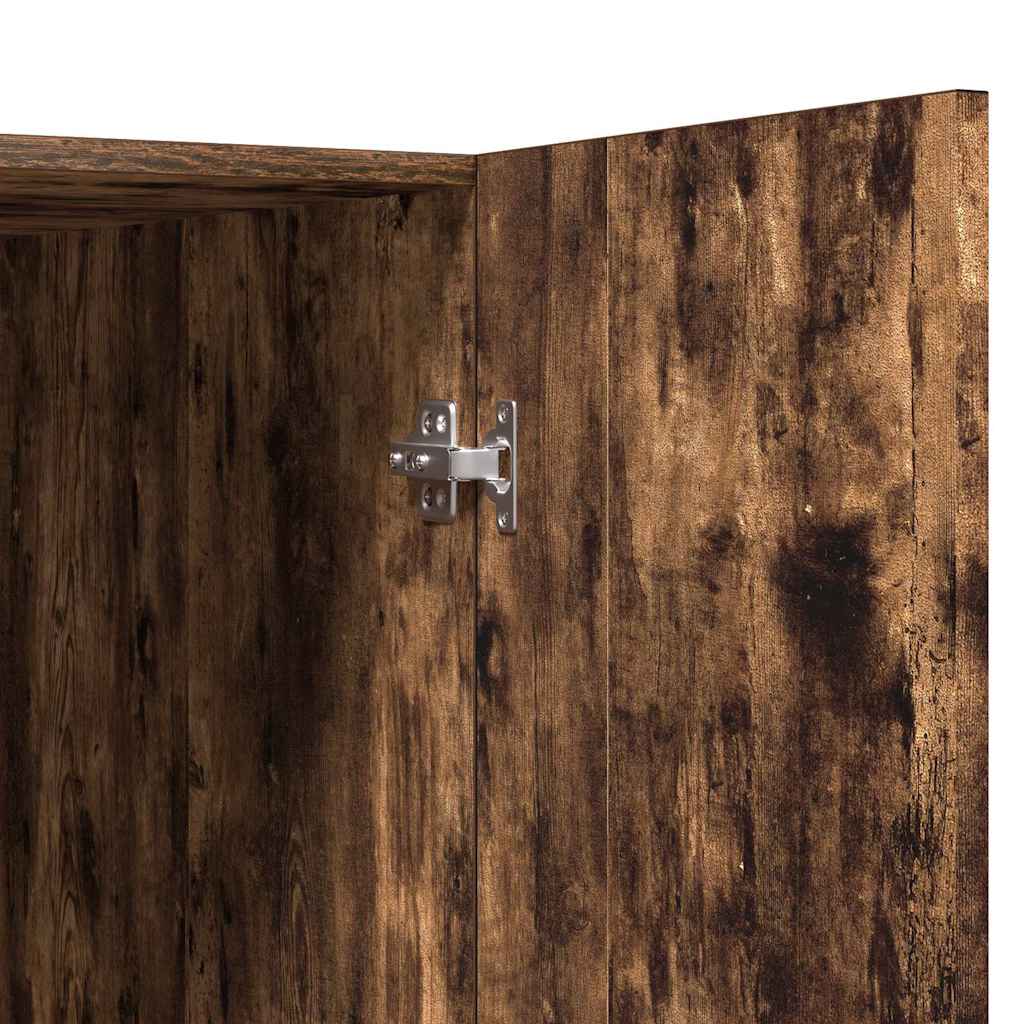 813194 vidaXL Washing Machine Cabinet Smoked Oak 71x71,5x91,5cm
