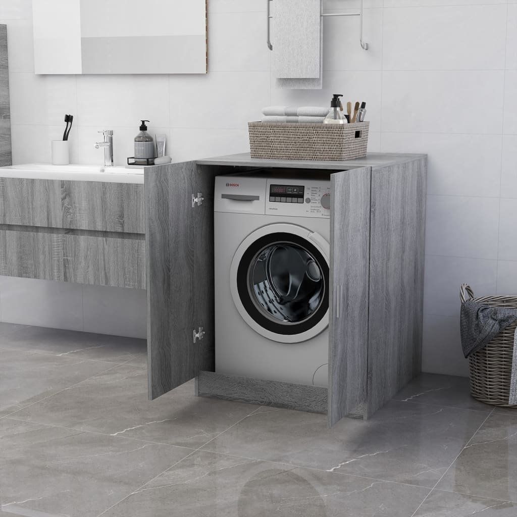 vidaXL Washing Machine Cabinet Grey sonoma 71x71.5x91.5 cm