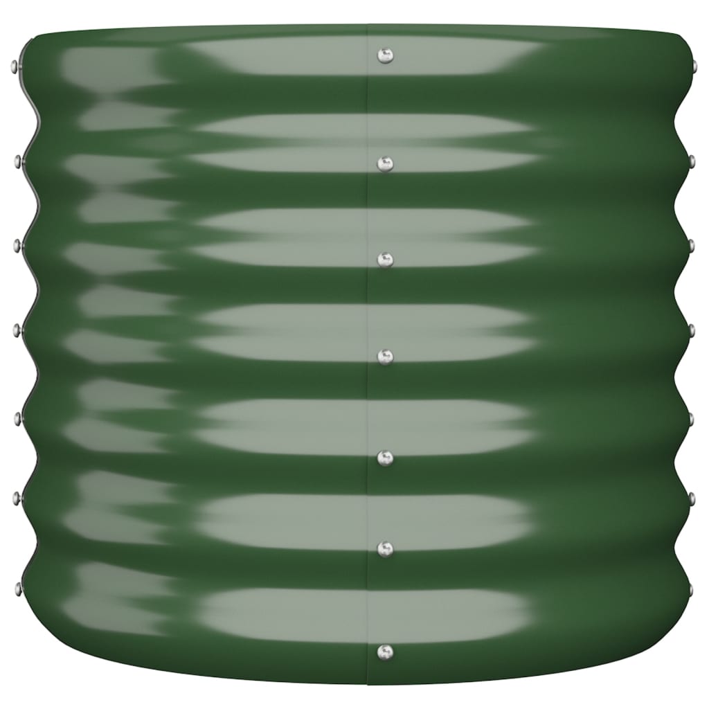 Garden Planter Galvanised Steel 40x40x36 cm Green