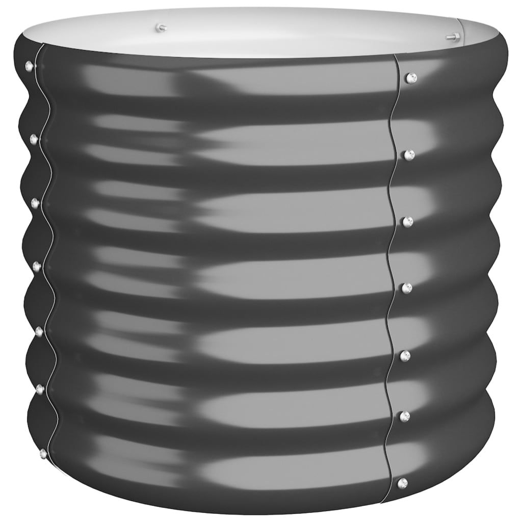 vidaXL Garden Planter Powder-coated Steel 40x40x36 cm Anthracite