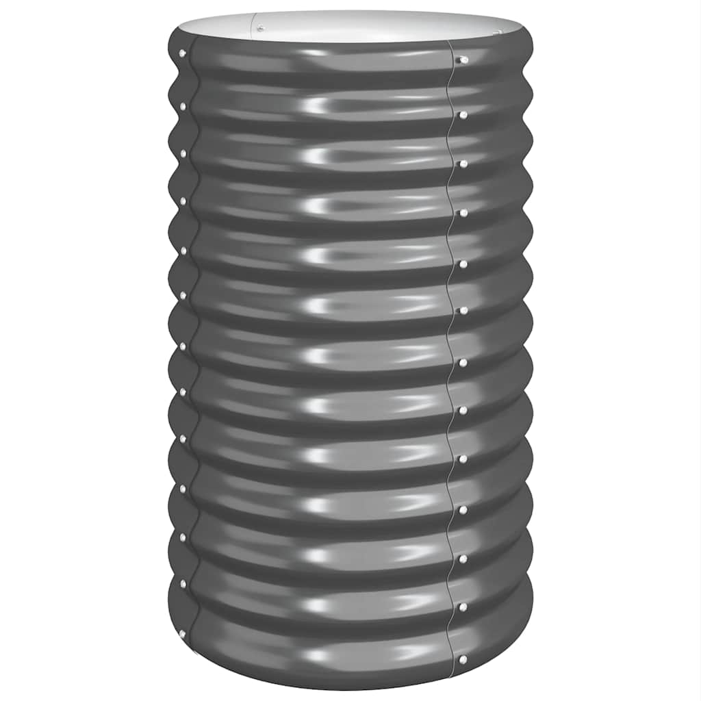 Garden Planter Galvanised Steel 40x40x68 cm Anthracite