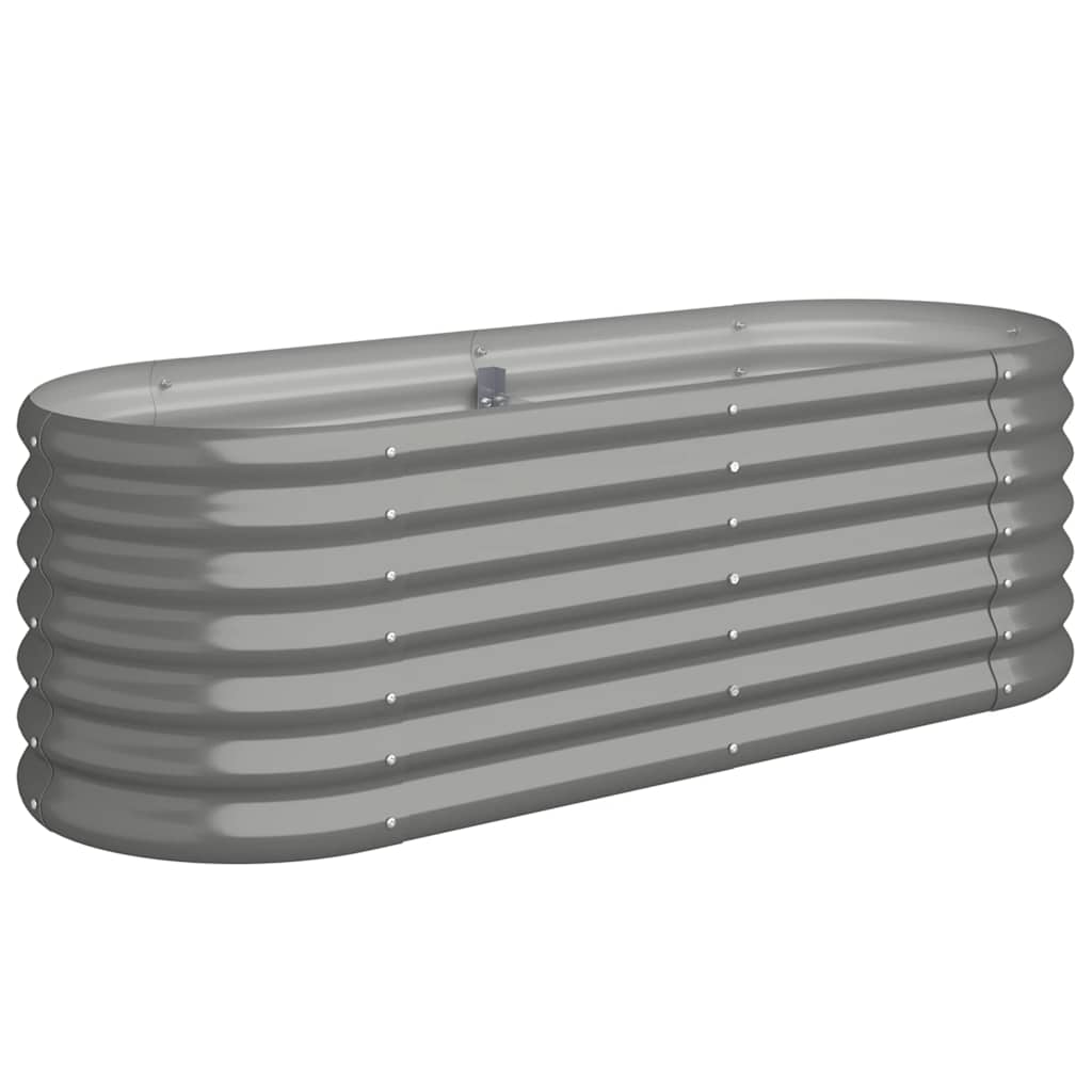 Garden Raised Bed | Grey | Powder-coated steel | Large | Durable