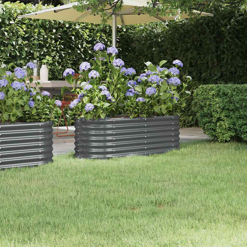 Garden Raised Bed | Anthracite | Powder-coated steel | Medium | Durable
