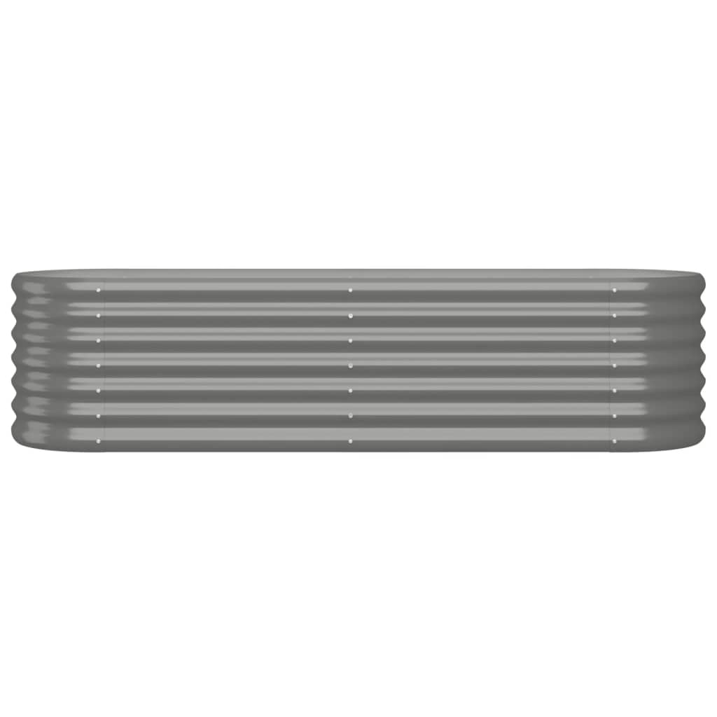 Garden Raised Bed | Grey | Powder-coated steel | 152 x 40 x 36 cm