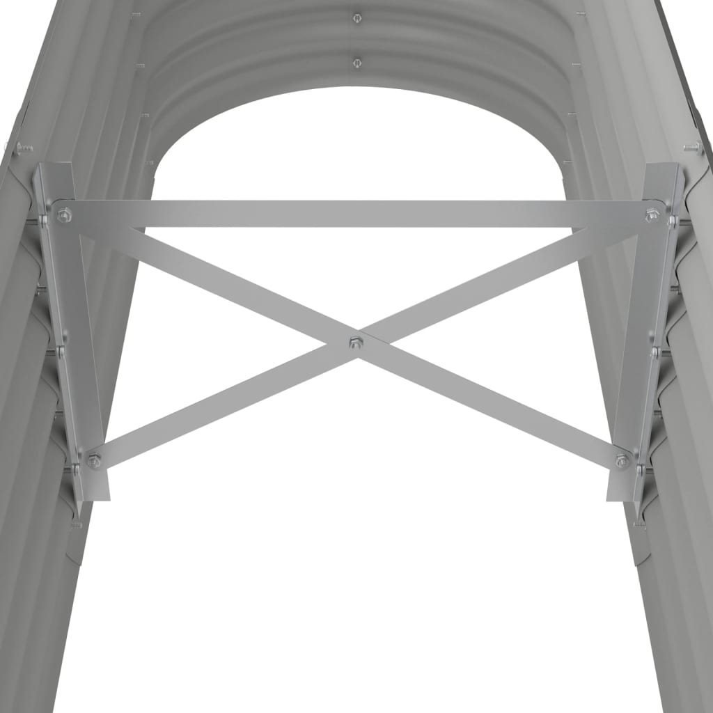 Garden Raised Bed | Grey | Powder-coated steel | 152 x 40 x 36 cm