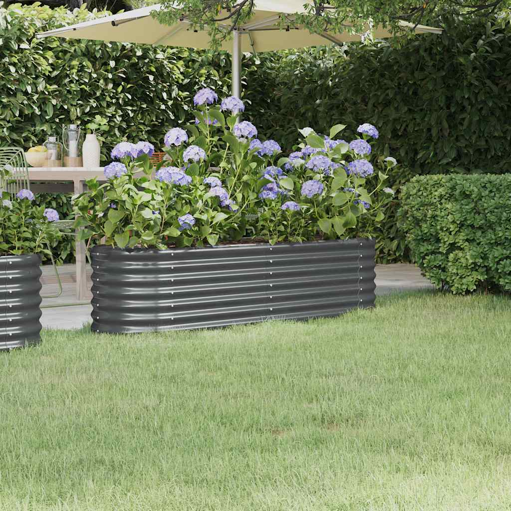 Garden Raised Bed | Anthracite | Powder-coated steel | Large | Durable