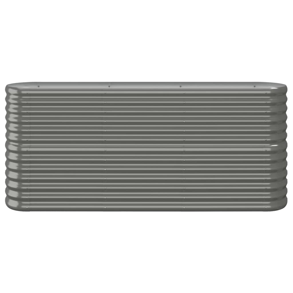 Garden Raised Bed Galvanised Steel 152x40x68 cm Grey