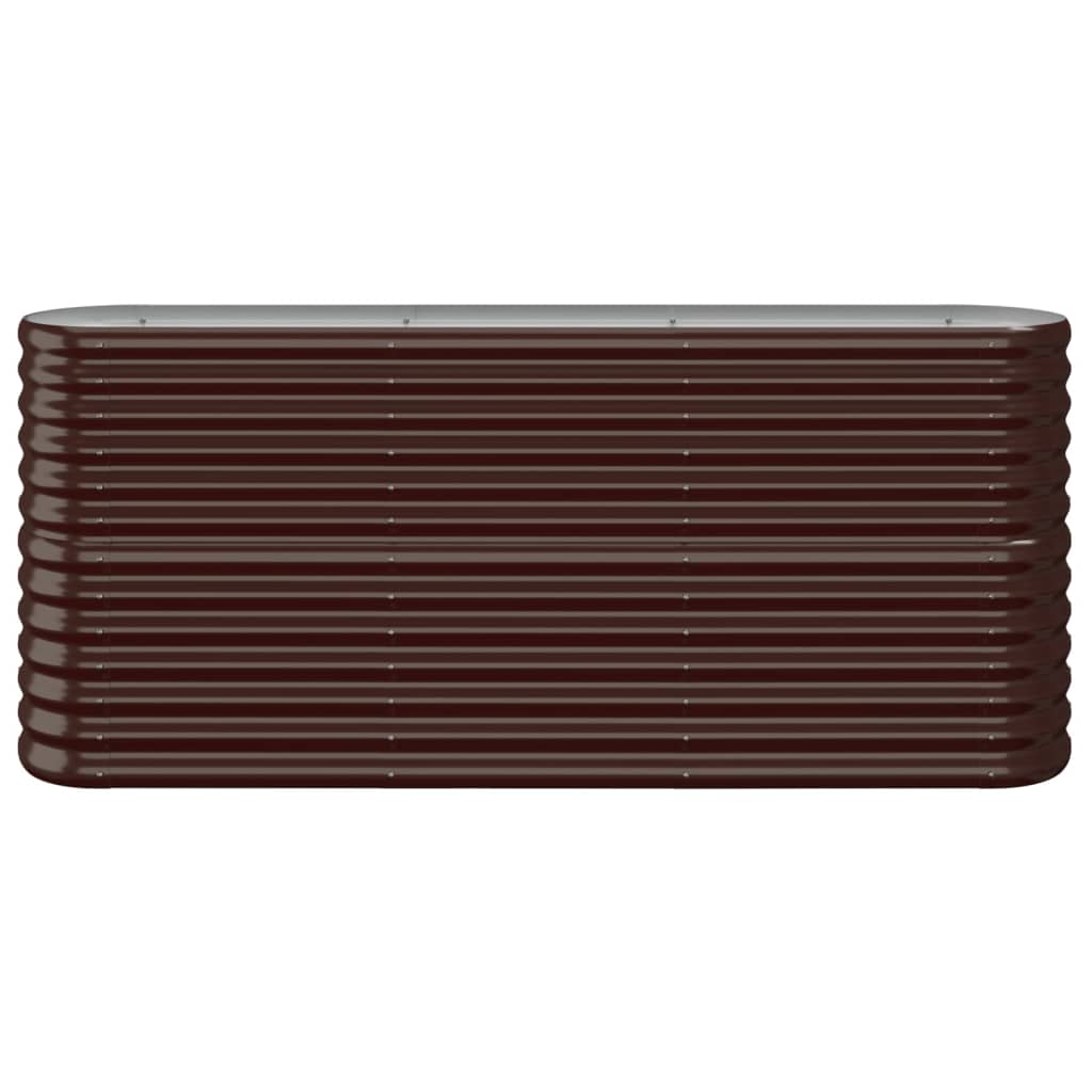 vidaXL Garden Raised Bed Powder-coated Steel 152x40x68 cm Brown