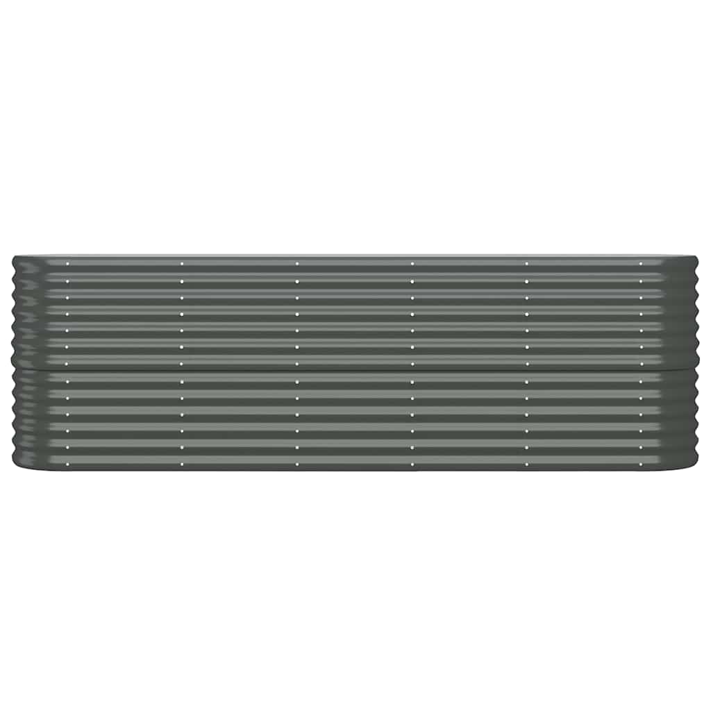 Garden Raised Bed Galvanised Steel 224x40x68 cm Anthracite