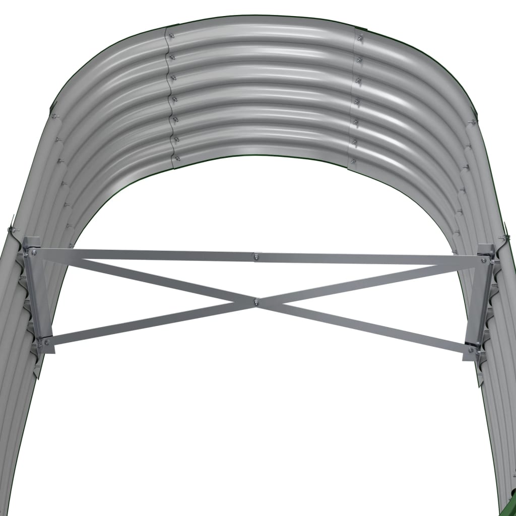 Garden Raised Bed Galvanised Steel 152x80x36 cm Green