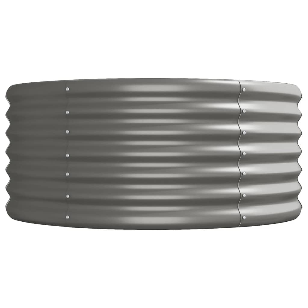 Garden Raised Bed | Grey | Powder-coated steel | 224x80x36 cm | Durable