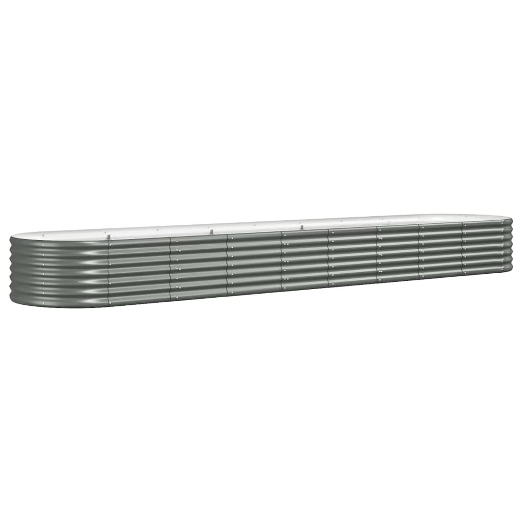 Garden Raised Bed | Grey | Powder-coated steel | Large | Durable
