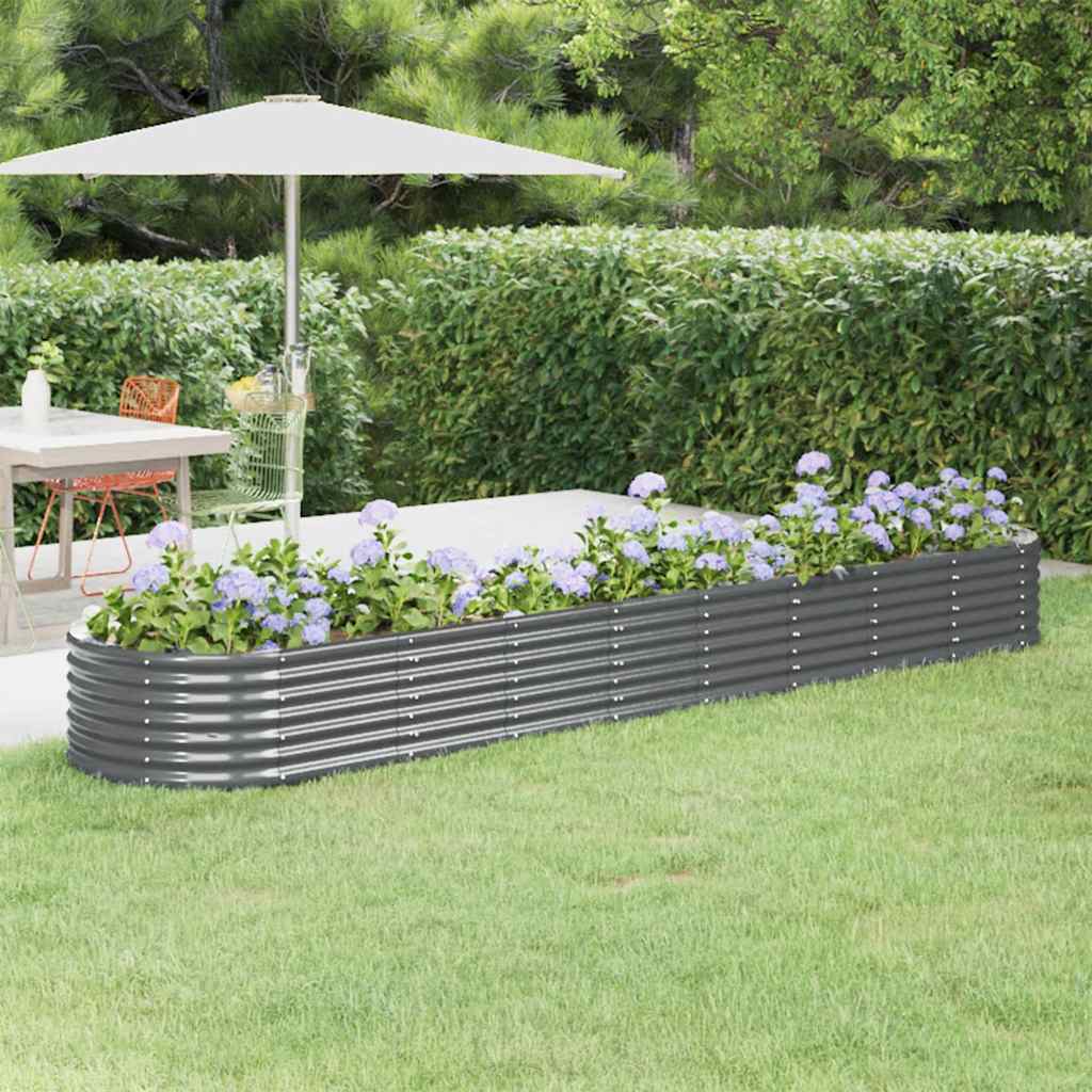Garden Raised Bed | Anthracite | Powder-coated steel | Large