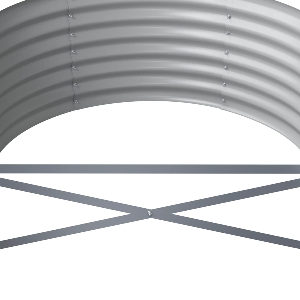 Garden Raised Bed | Silver | Powder-coated steel | Large |  Durable