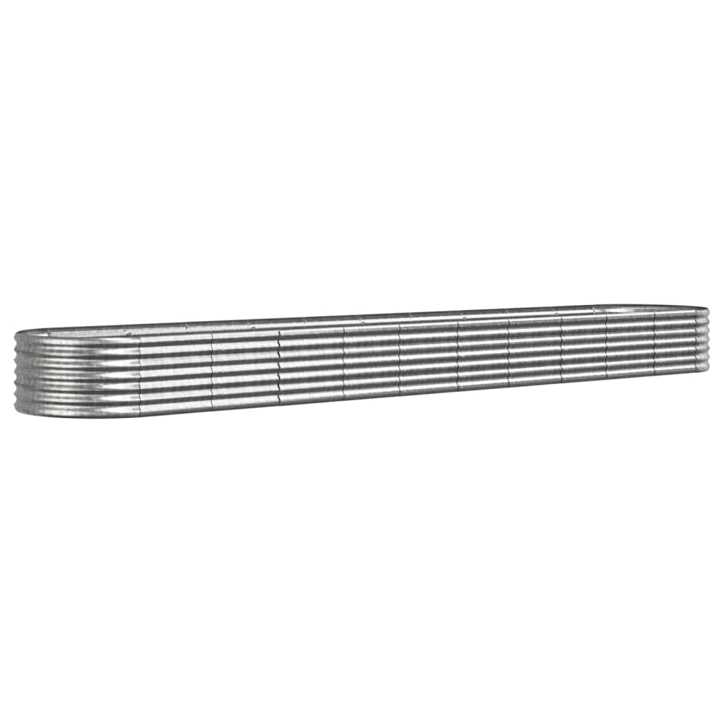 Garden Raised Bed | Silver | Powder-coated steel | Large | Durable