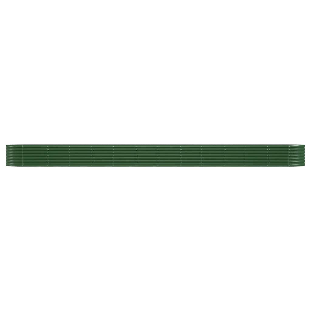 Garden Raised Bed Galvanised Steel 512x80x36 cm Green