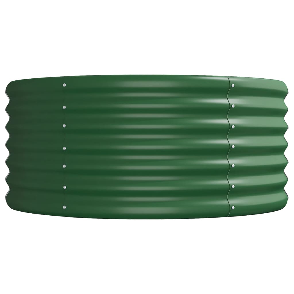 Garden Raised Bed Galvanised Steel 512x80x36 cm Green