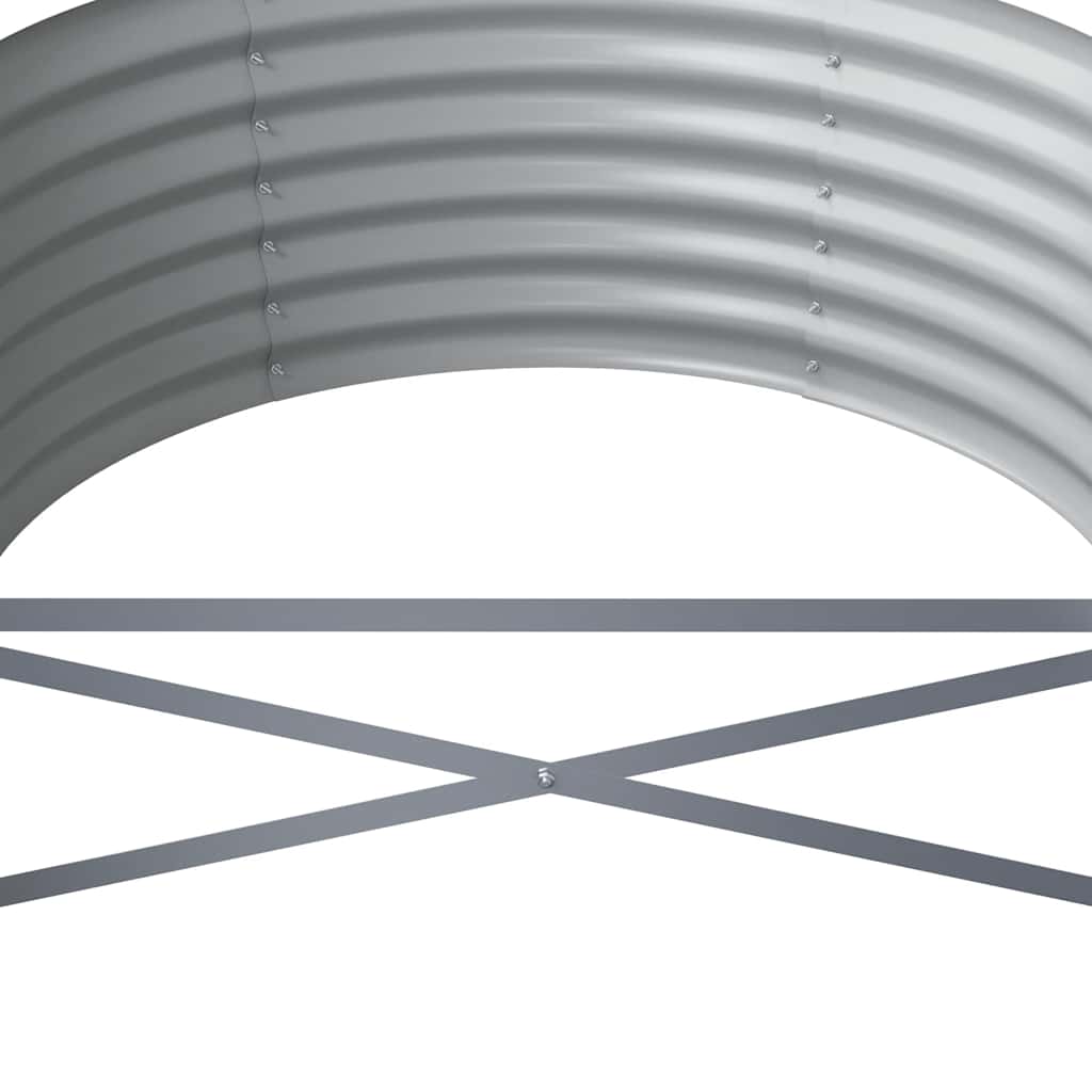 Garden Raised Bed Galvanised Steel 512x80x36 cm Green