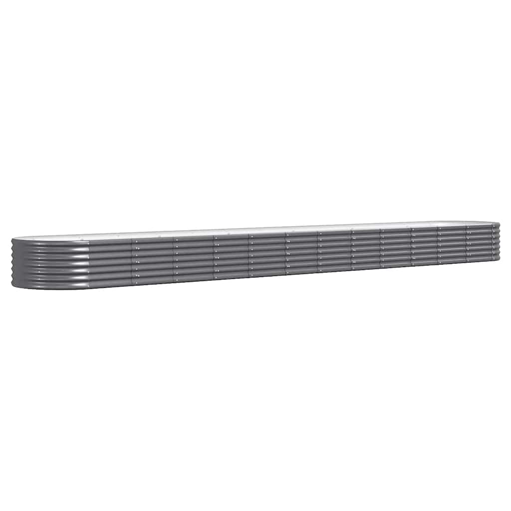 Garden Raised Bed Galvanised Steel 512x80x36 cm Anthracite