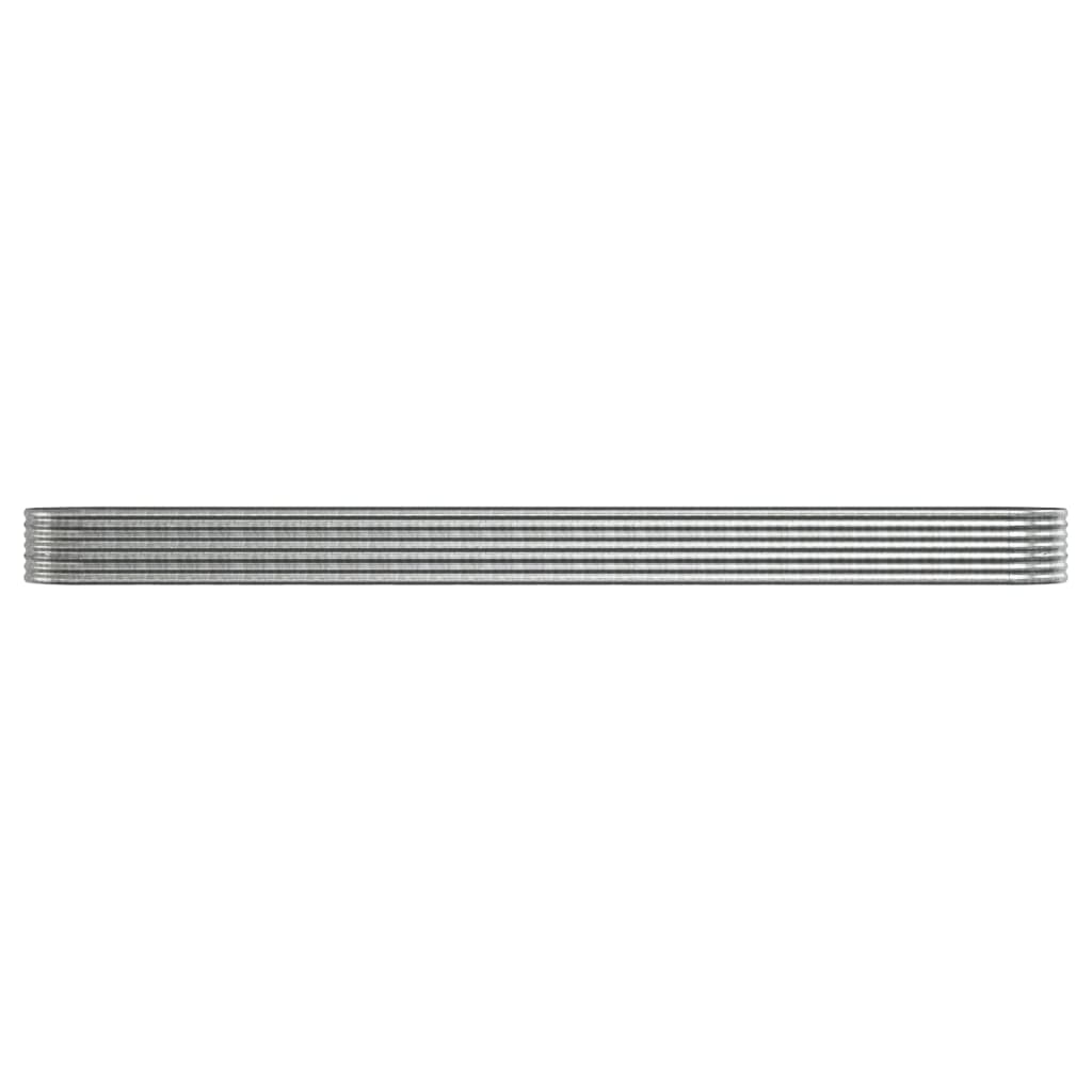 Garden Raised Bed Galvanised Steel 512x80x36 cm Silver