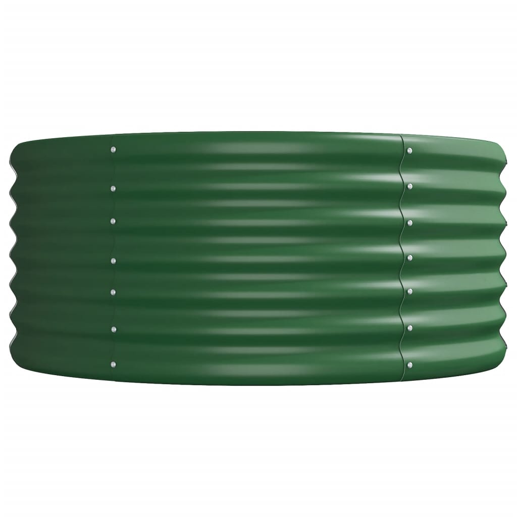 vidaXL Garden Raised Bed Powder-coated Steel 620x80x36 cm Green