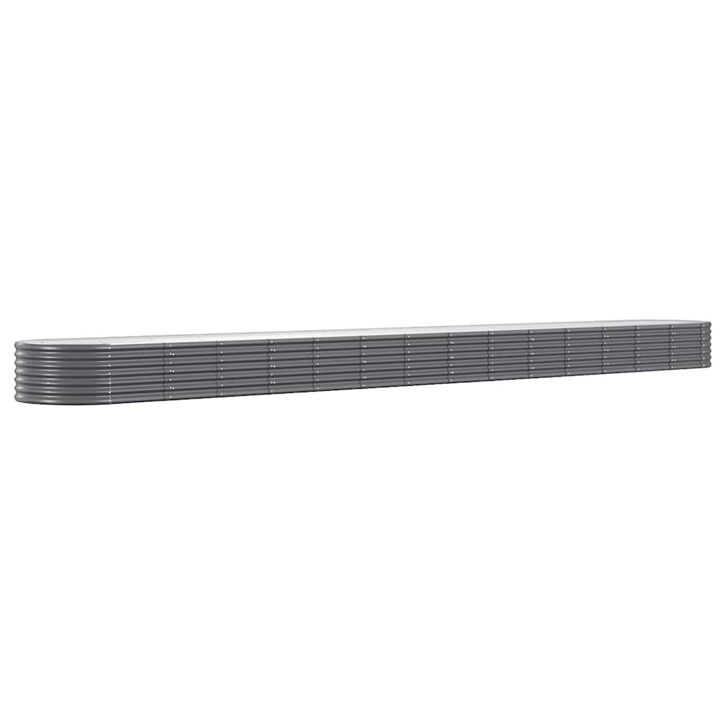 Garden Raised Bed Galvanised Steel 620x80x36 cm Anthracite