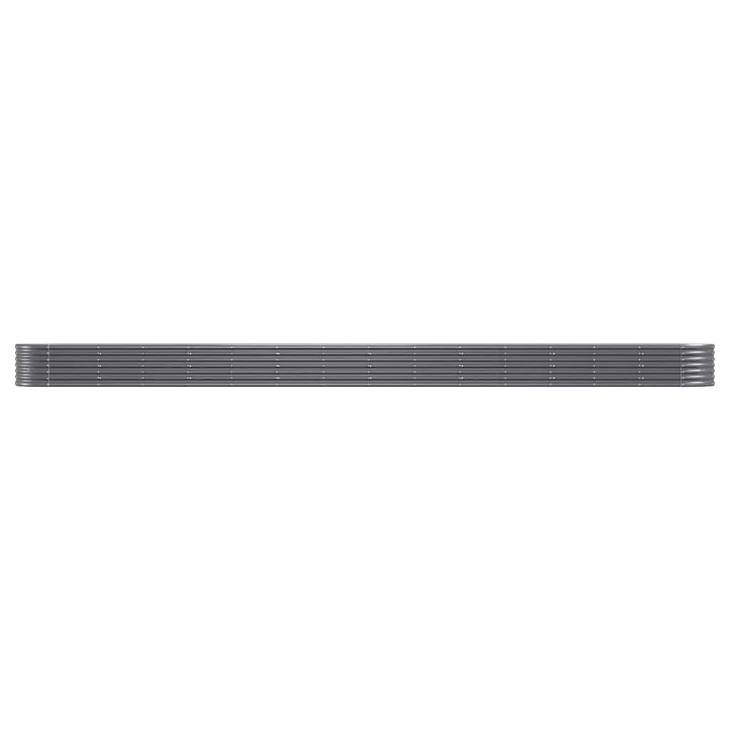 Garden Raised Bed Galvanised Steel 620x80x36 cm Anthracite