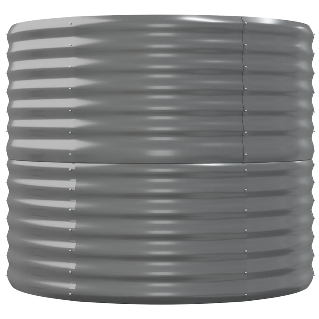 Garden Raised Bed Galvanised Steel 152x80x68 cm Grey