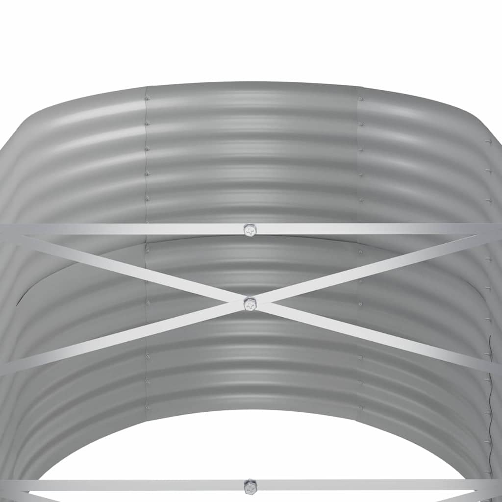 Garden Raised Bed Galvanised Steel 152x80x68 cm Grey