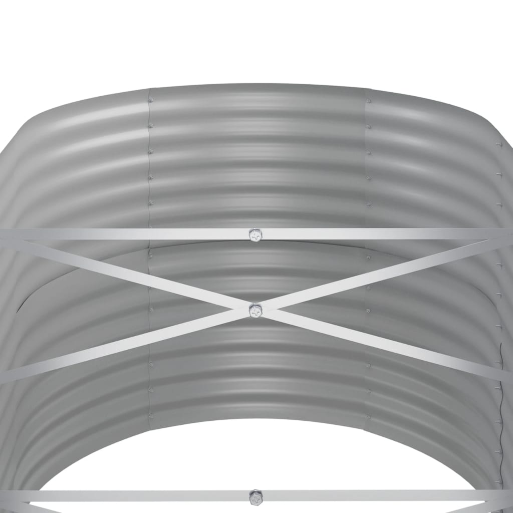 Garden Raised Bed Galvanised Steel 368x80x68 cm Green