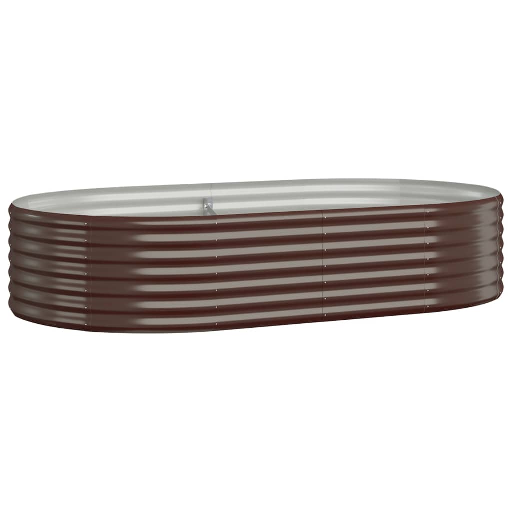 Garden Raised Bed Galvanised Steel 175x100x36 cm Brown
