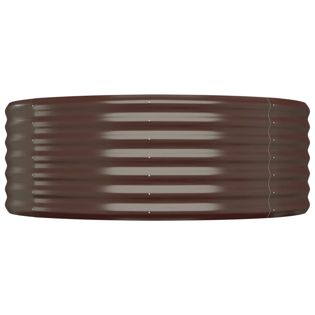 Garden Raised Bed Galvanised Steel 175x100x36 cm Brown