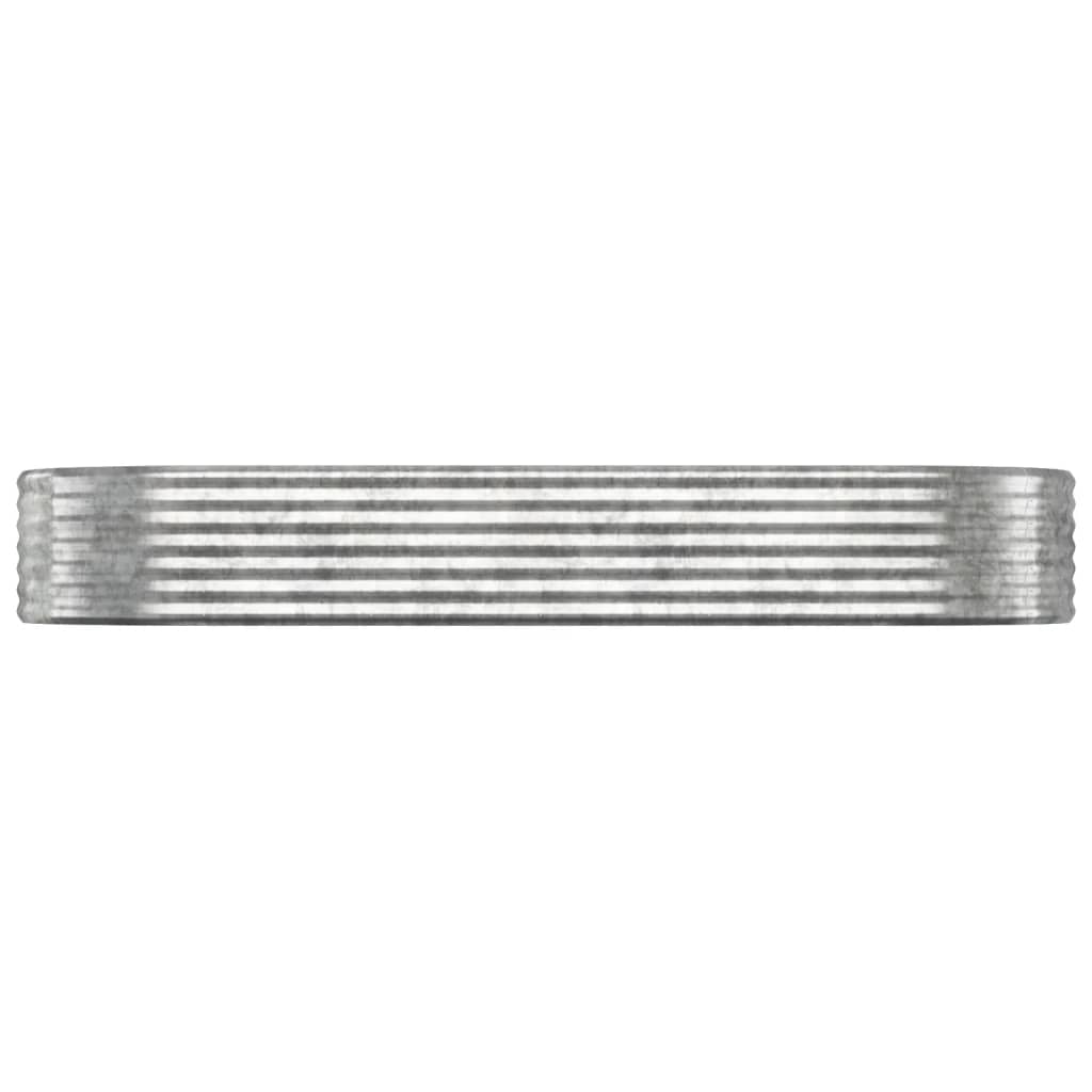Garden Raised Bed Galvanised Steel 249x100x36 cm Silver